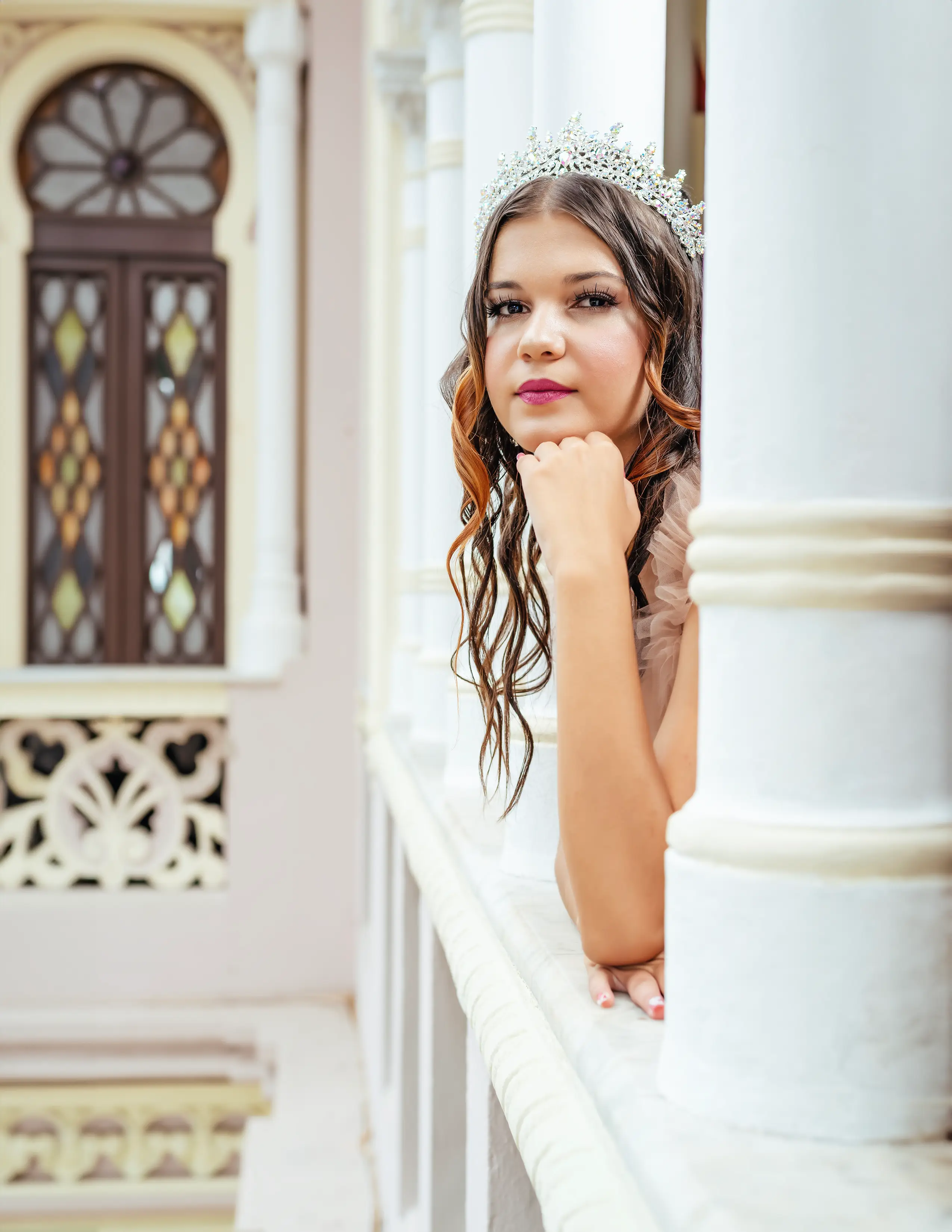 Marinalva by the window looking left